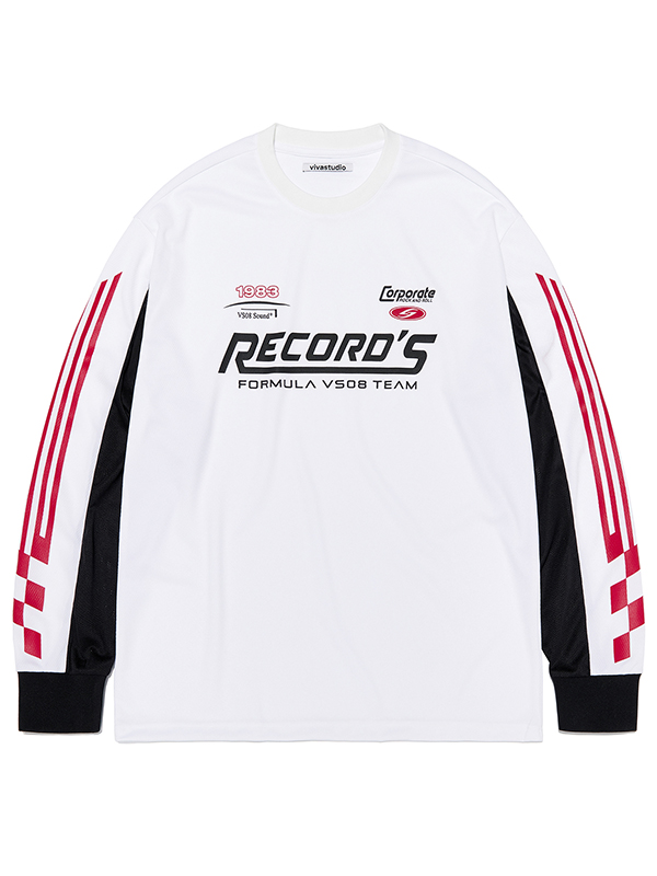 RACING JERSEY L/S TEE [WHITE]