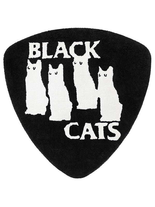 BLACK CAT TUFTING RUG [BLACK]