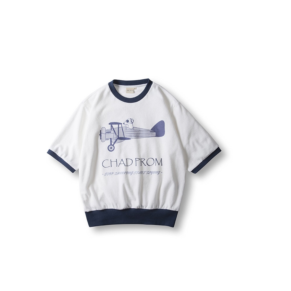 Terry Cotton T-Shirts- Navy