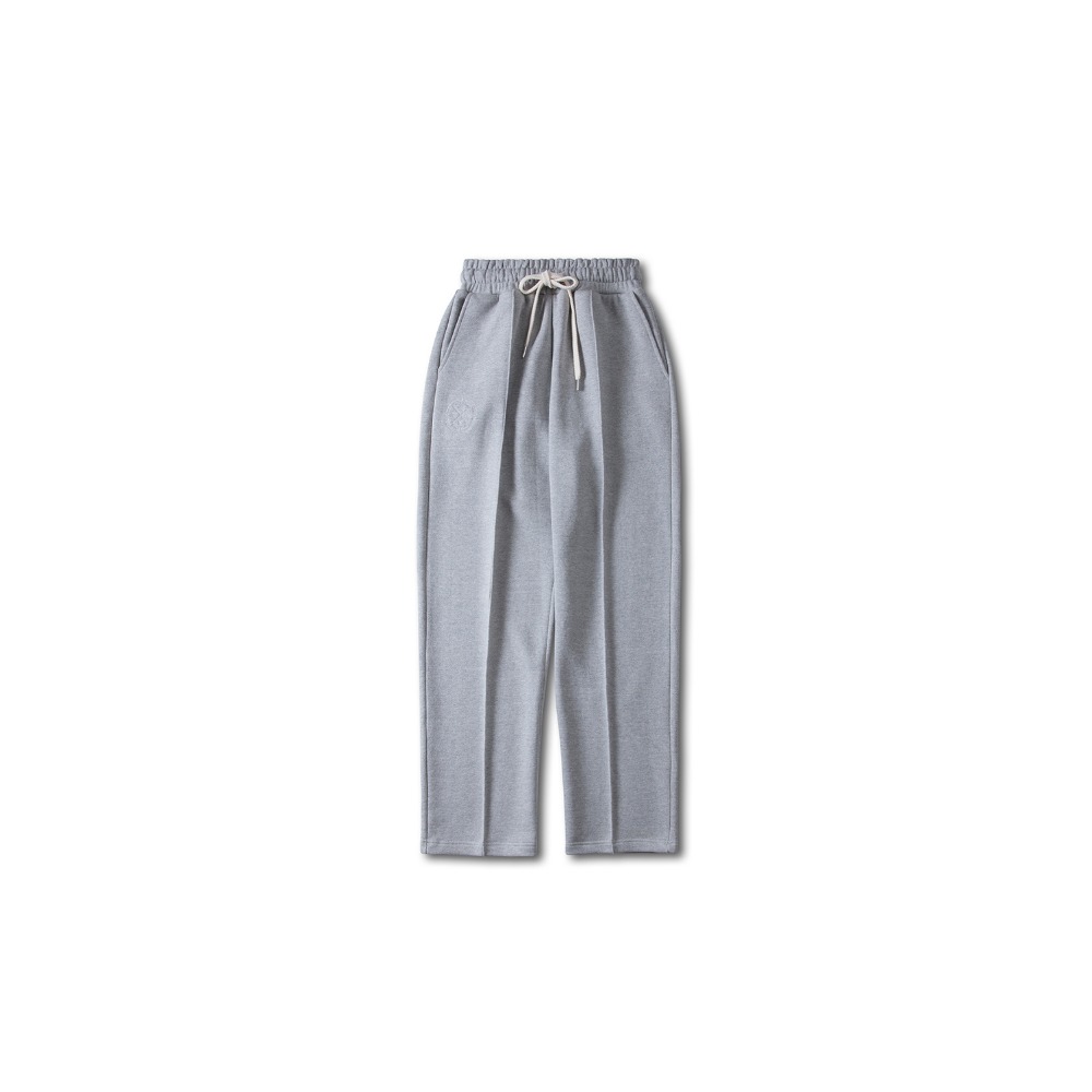 G/B HALF ZIP-UP SWEAT PANTS (Gray)
