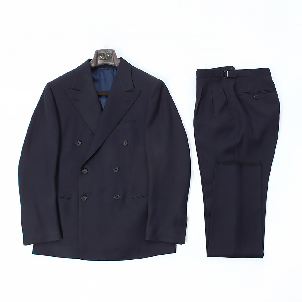 B&amp;TAILOR Cavalry Twil Navy Double Suit