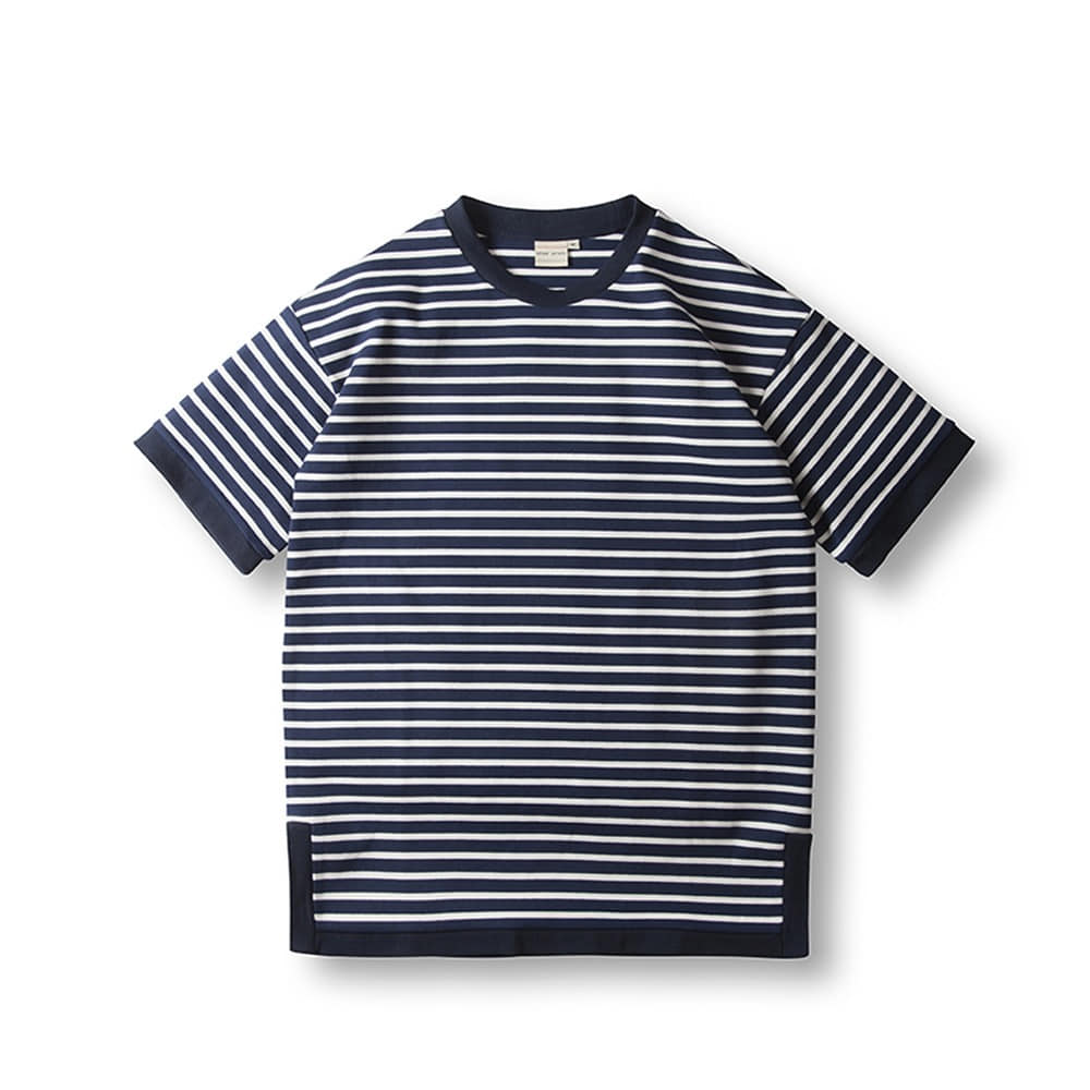 Marin Stripe T- Shirts - Navy