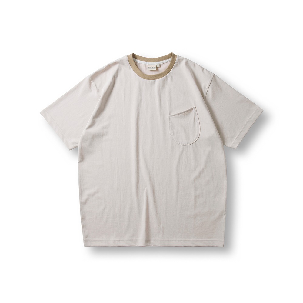 Cool Cotton Wineglass Pocket T - Shirts - Beige