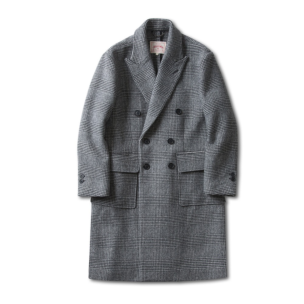 Double Breasted Coat(Gray Glen check)