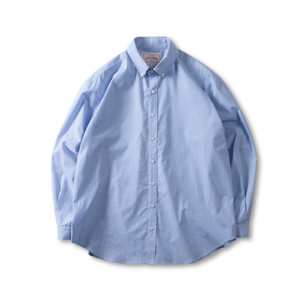 G B Overfit Shirt - (Skyblue Stripe)