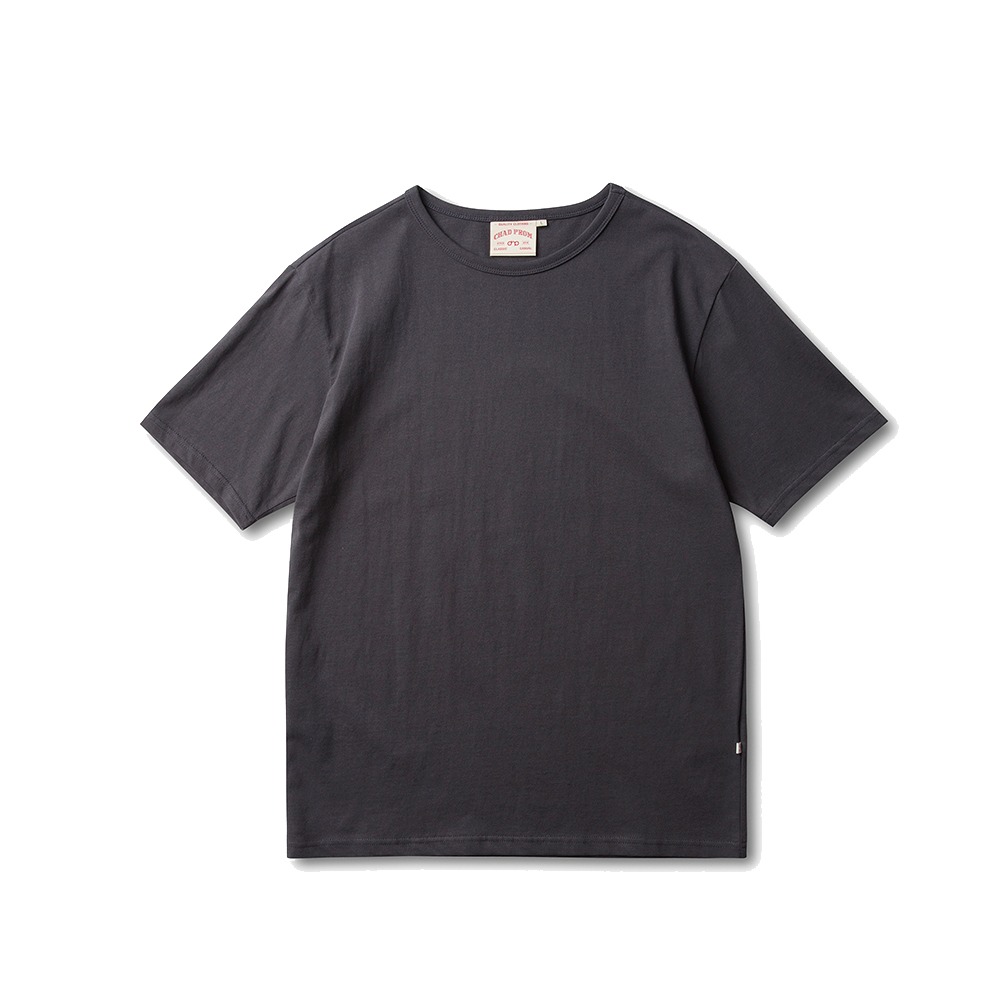 U-neck 1/2 T Shirts (Charcoal Gray)