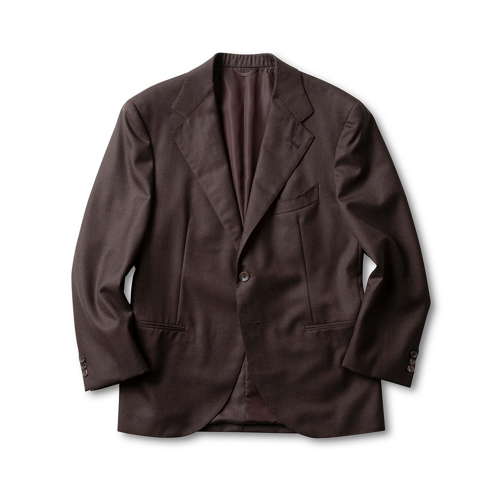 B&amp;TAILOR Brown Single Suit Jacket (Holland &amp; Sherry 社)