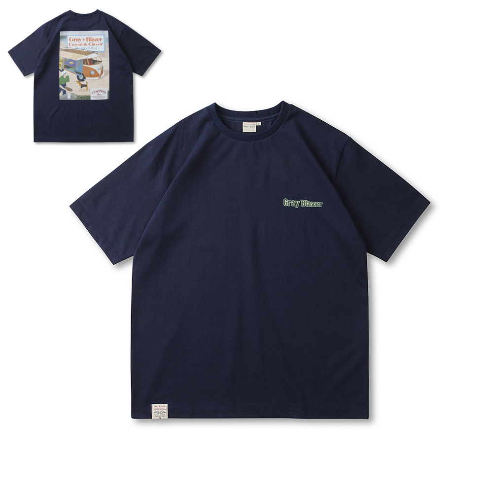 G B Classic T-Shirt (Navy)