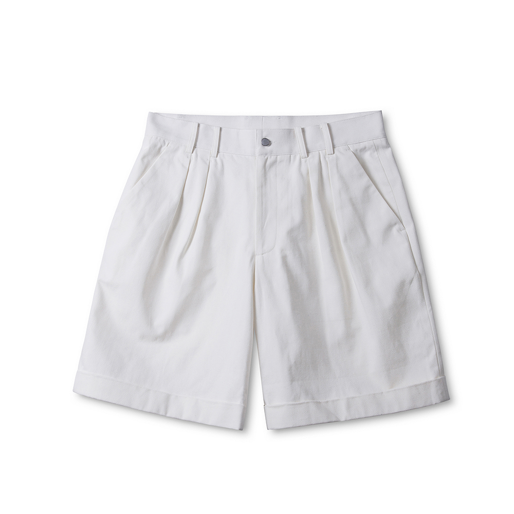 Pieghe 1/2 Cotton Pants (White)