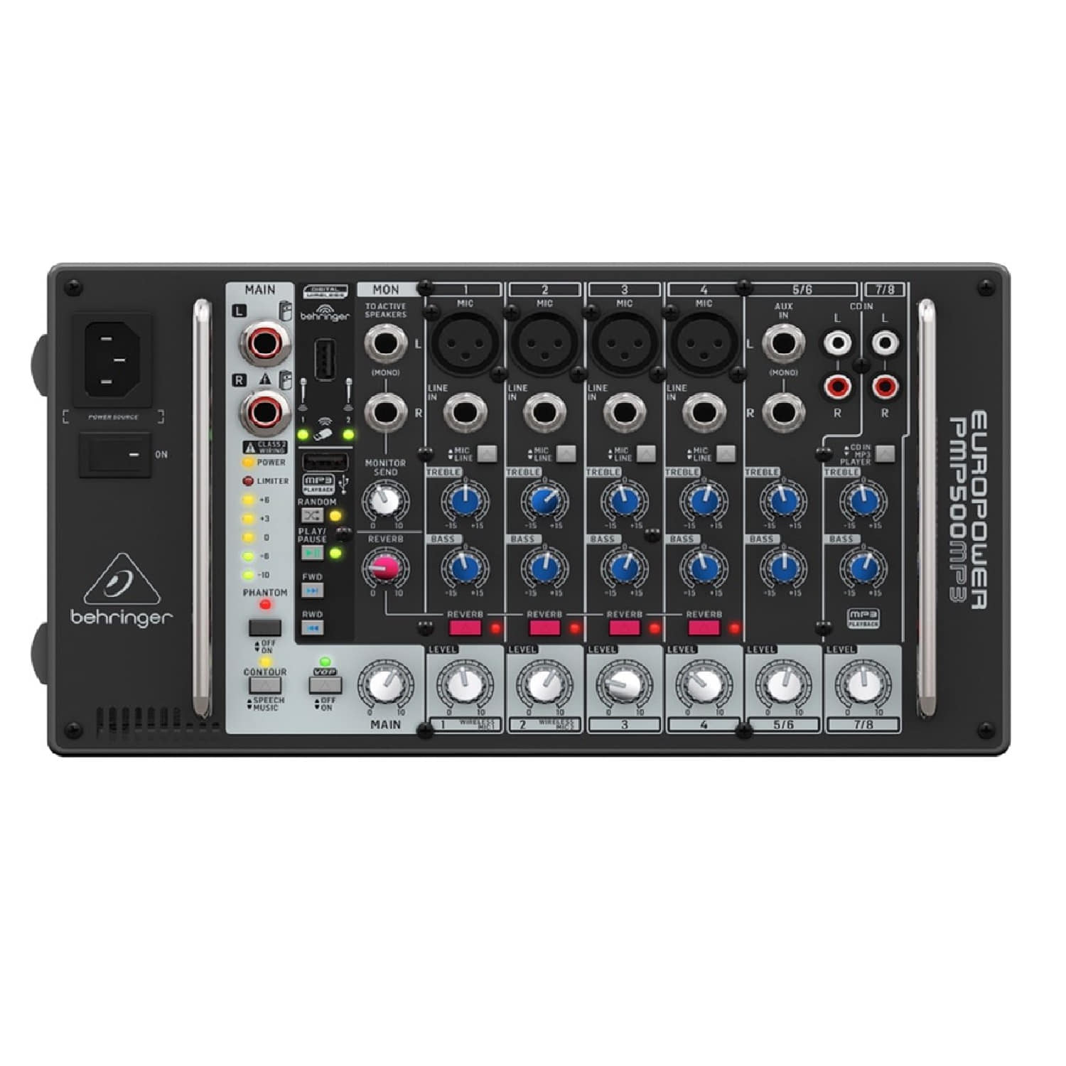 Behringer ,  Europower PMP500MP3 , 500W 8-Channel Powered Mixer