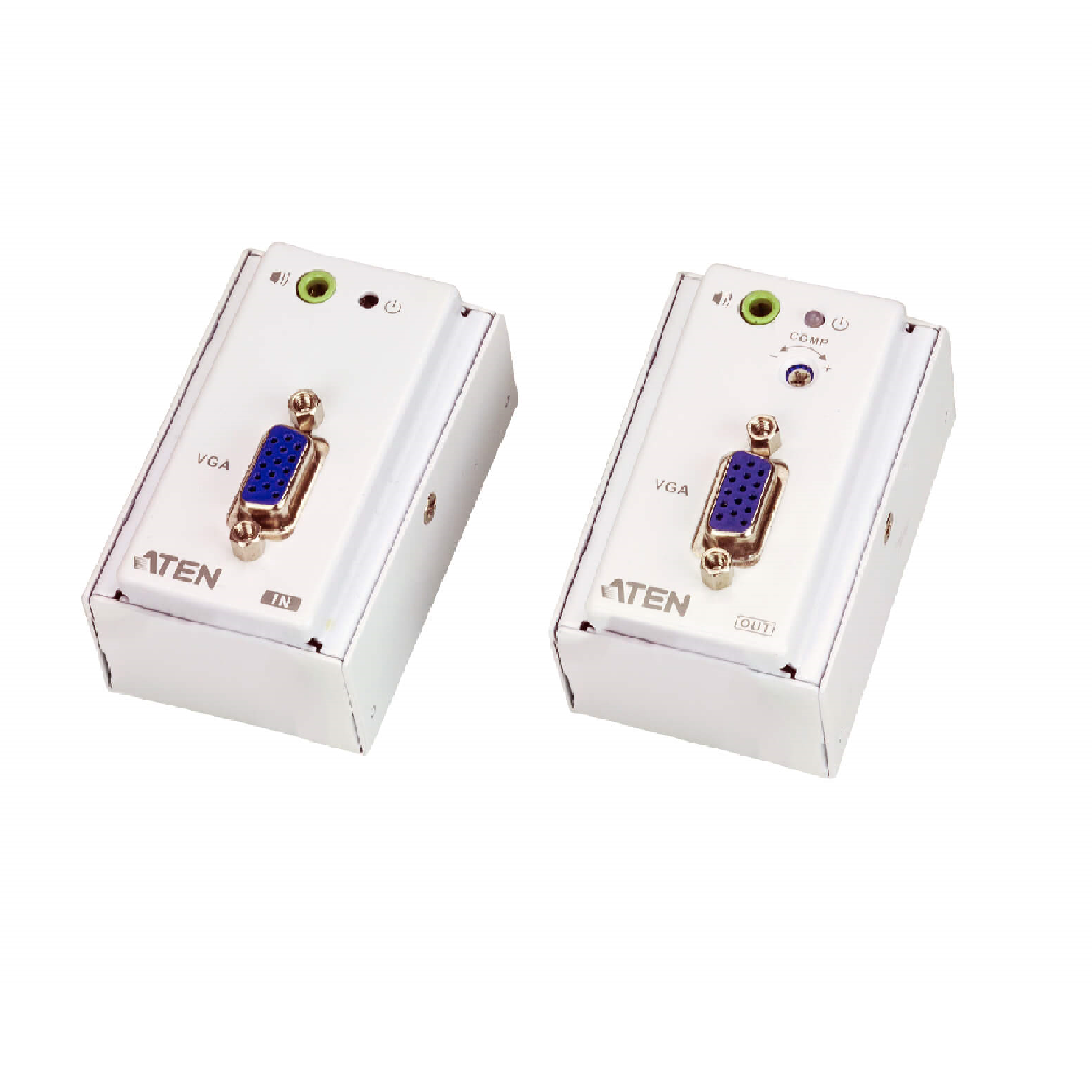VE157 , VGA/Audio Cat 5 Extender with MK Wall Plate (1280 x 1024 @150 m) , ATEN