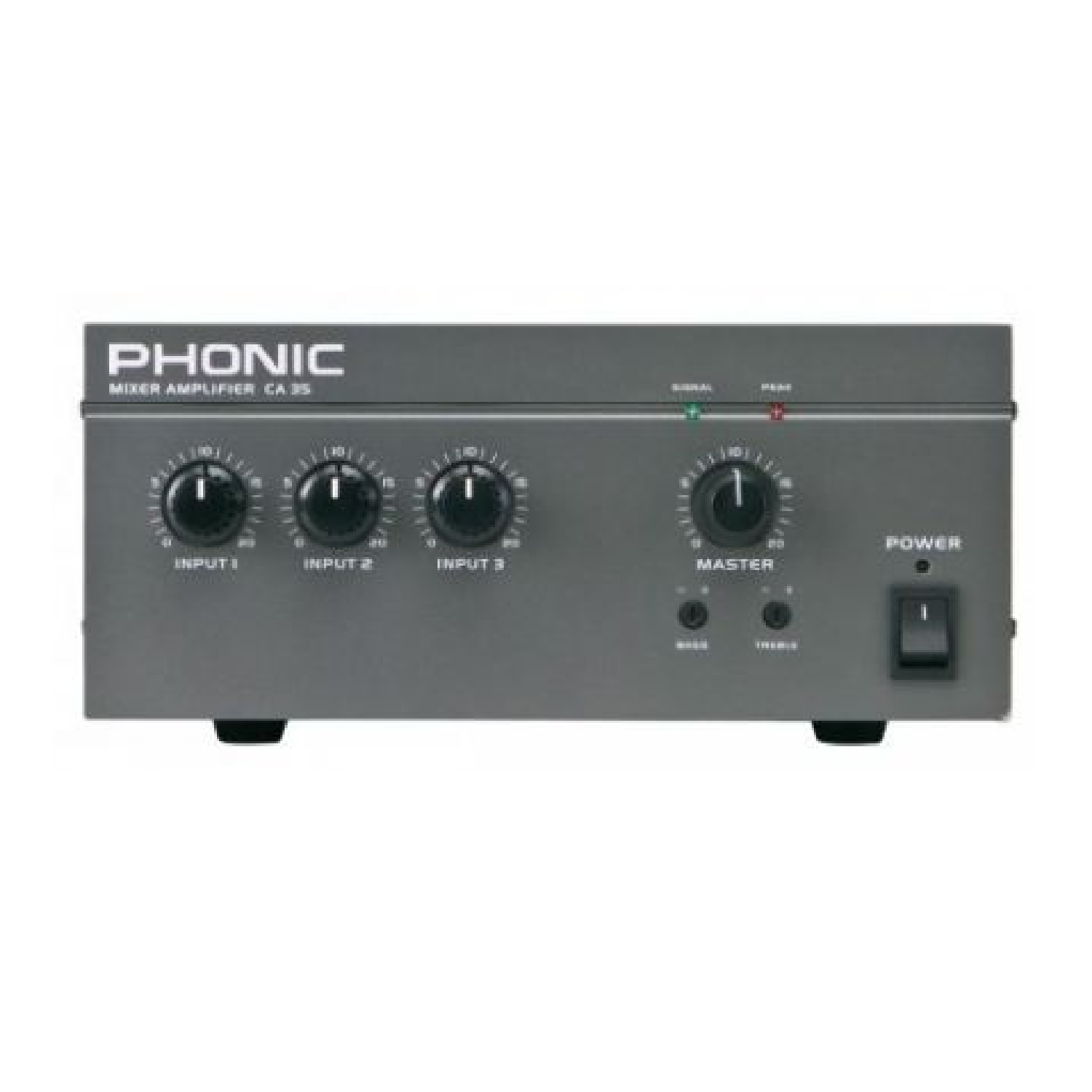 35 Watts @ 70v/100v 3 Input Channels with Volume Control  CA35 phonic
