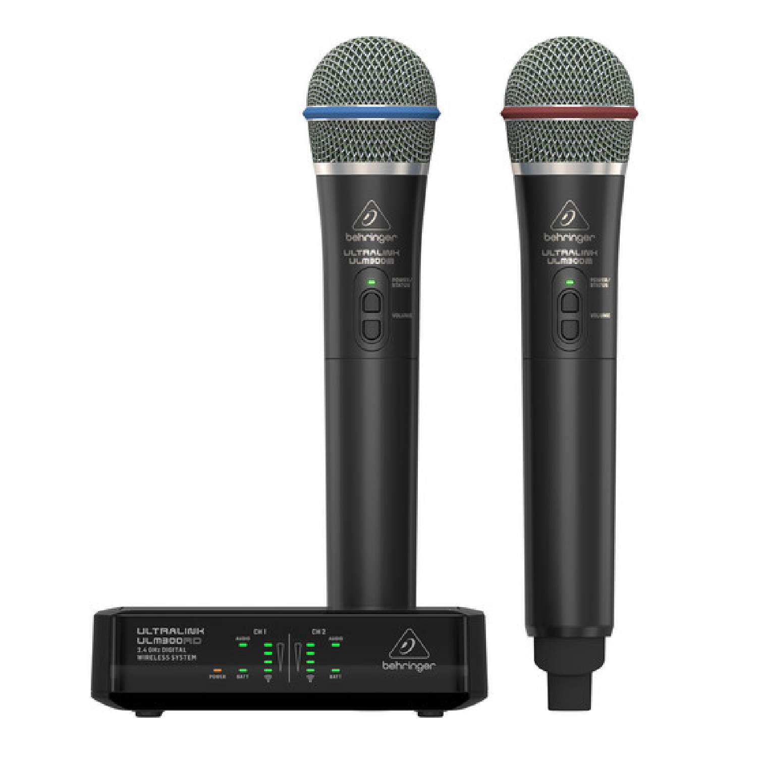 2.4 GHz Digital Wireless System with 2 x Handheld Microphones and 1 x Receiver ULM302MIC behringer