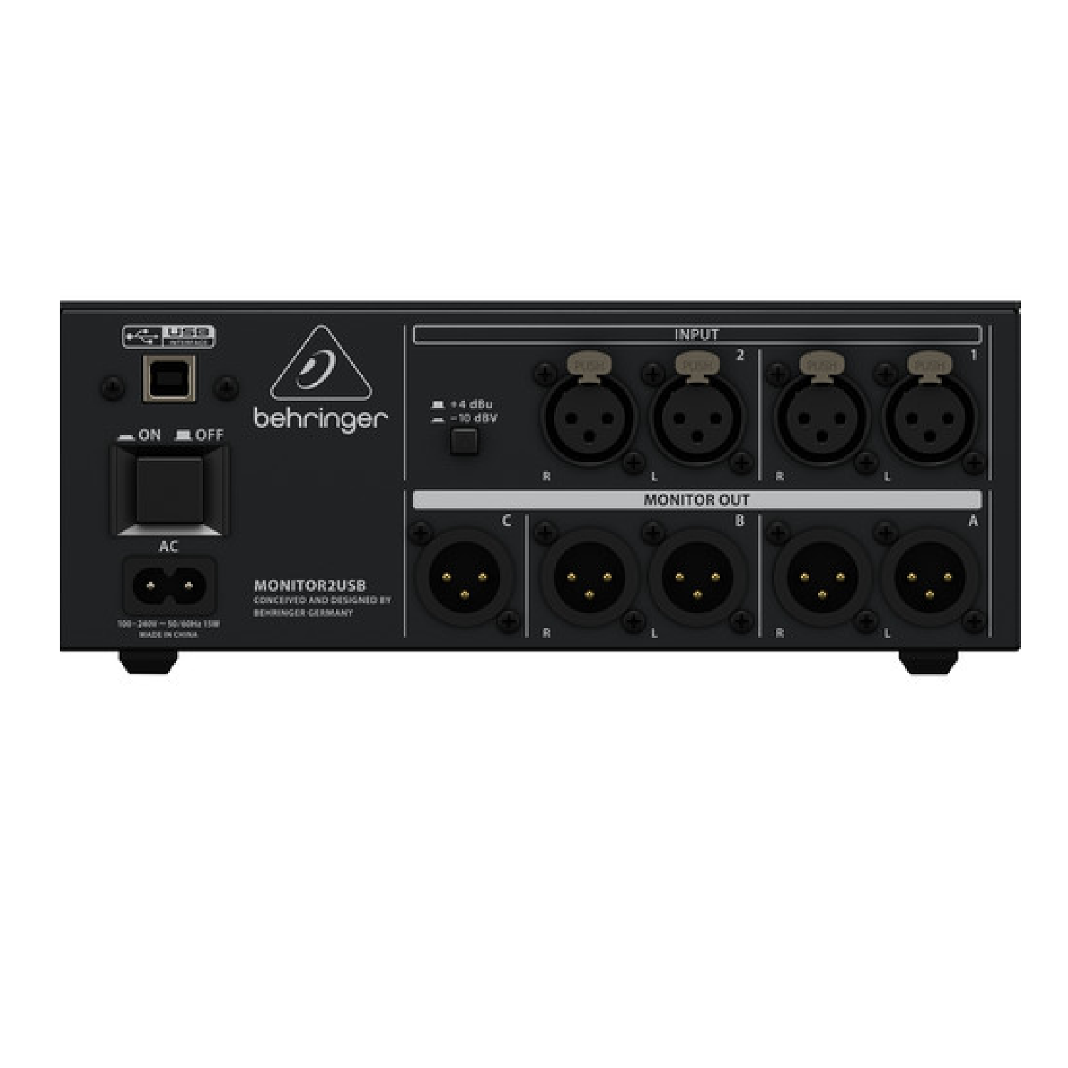 High End speaker &amp; Headphone Monitoring Controller with VCA Control &amp; USB Audio Interface   MONITOR 2 USB behringer