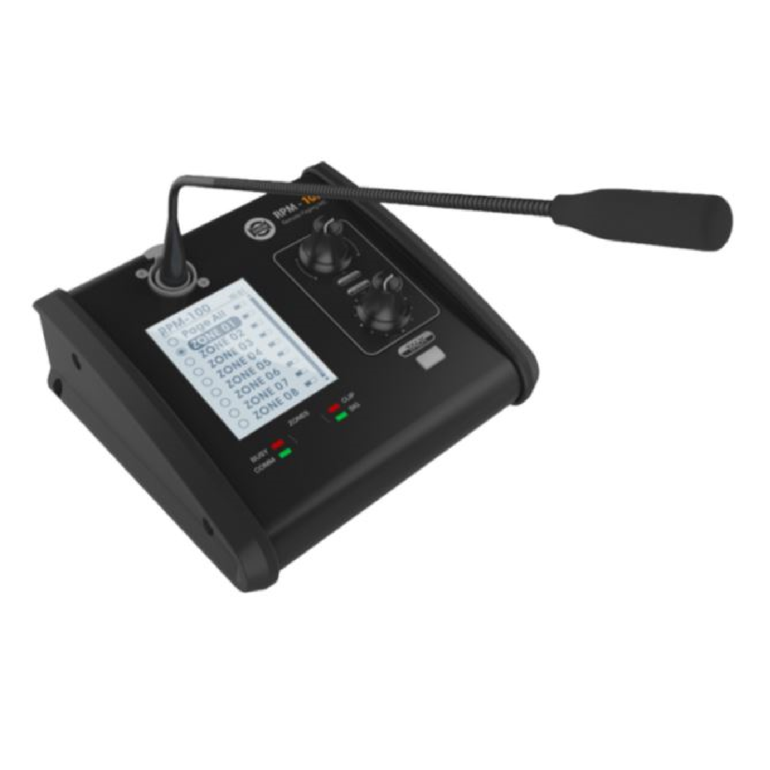 Paging Microphone Station Up to 32 Zones with Several MATRIX A8 with Zone LCD Display, USB and RD Port, 100 m Cable Length   RPM 200 show