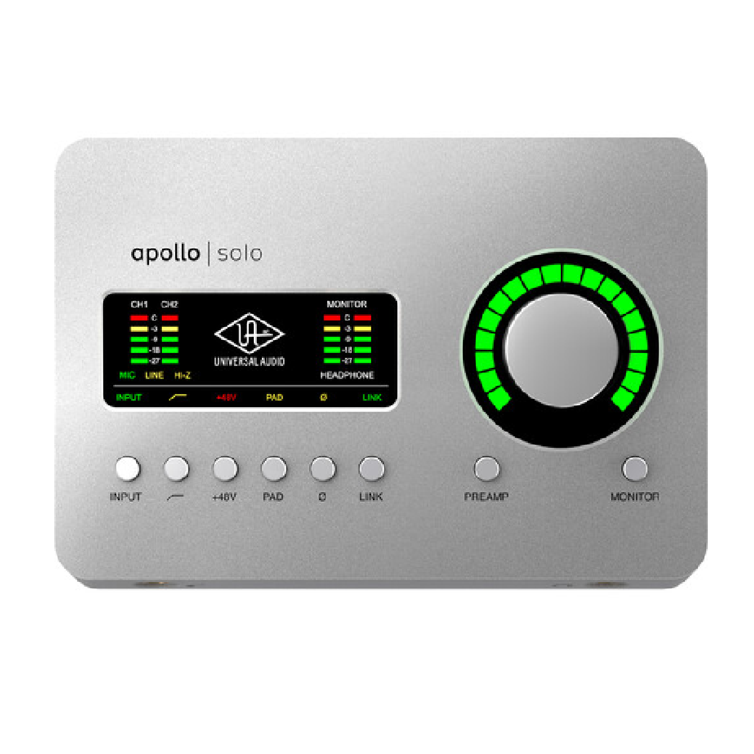 Apollo Solo Desktop 2x4 Thunderbolt 3 Audio Interface with Real-Time UAD Processing   Apollo Solo universal audio