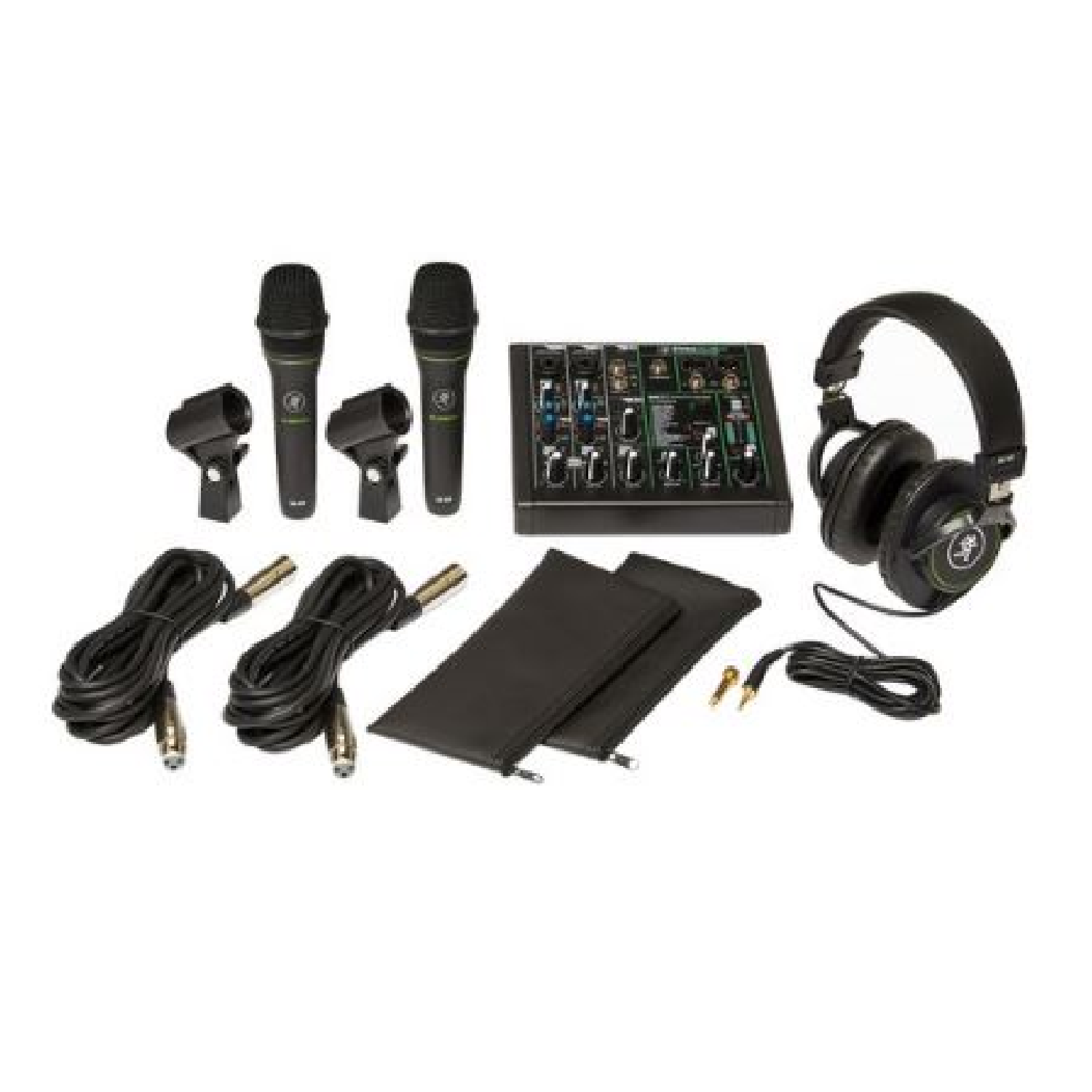 Performer Bundle 6 Channel Mixer, Two Dynamic Vocal Microphones and Headphone   Performer Bundle mackie
