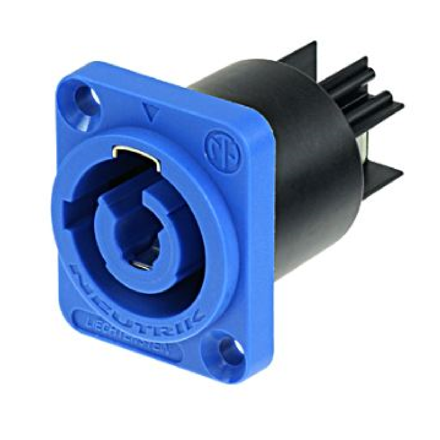 Chassis Connector, Power-in, 4.76mm Flat Tab Terminals, Blue   NAC3MPA neutrik