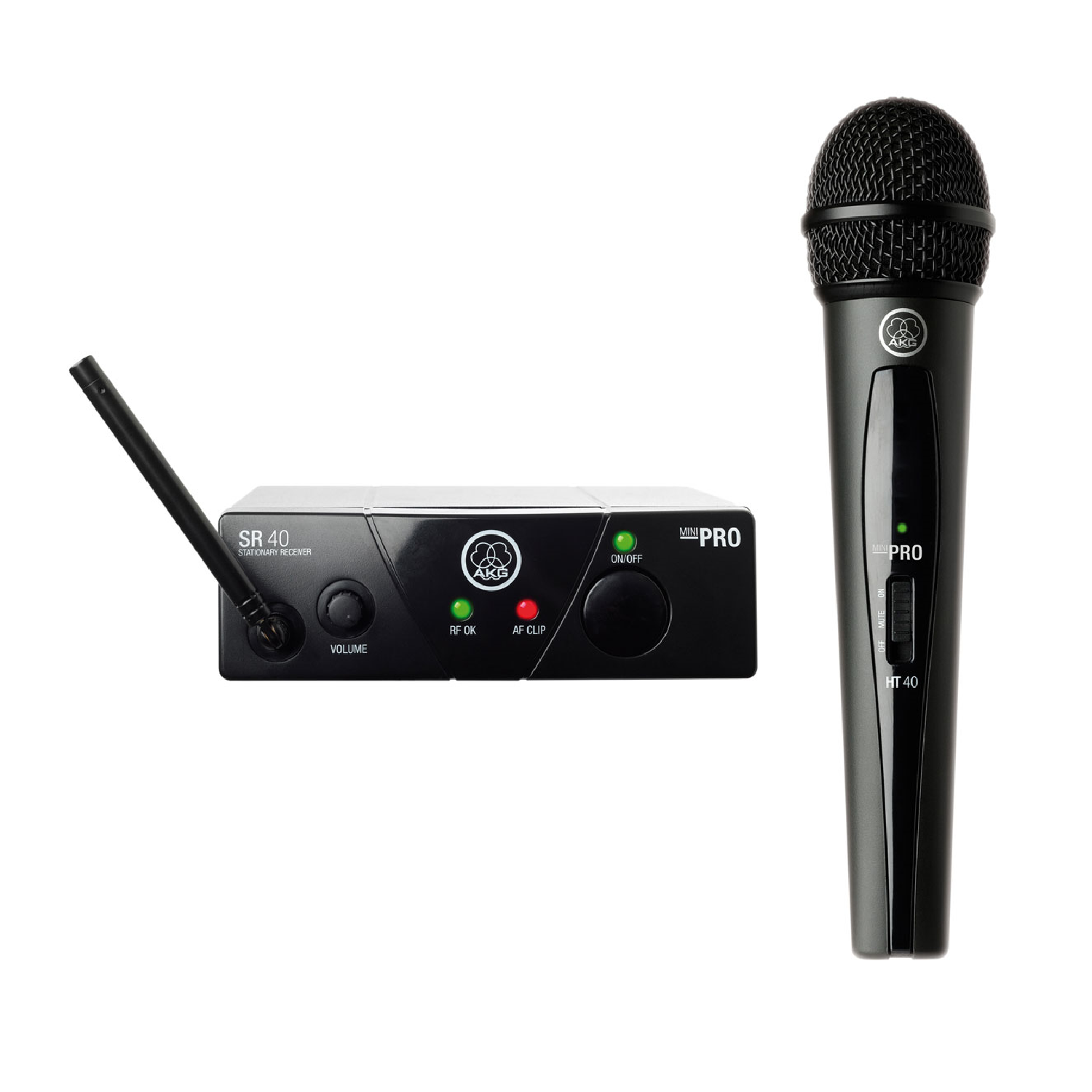 Mini Dual Vocal Set Wireless Microphone System US45A   WMS40 MINI Vocal Set US45 A akg