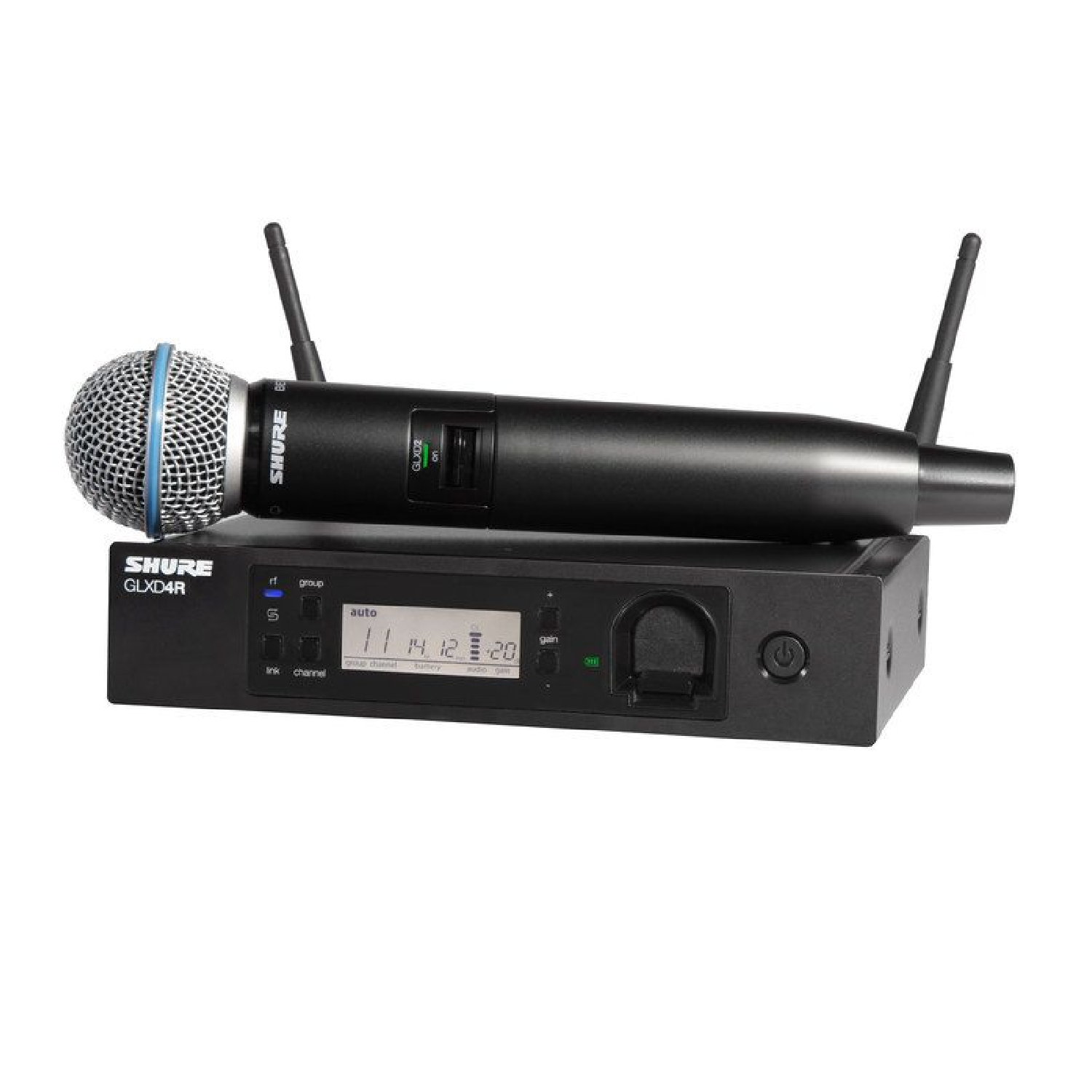 Digital 2.4GHz Wireless Handheld System with BETA 58 Microphone   GLXD24RA/B58 shure