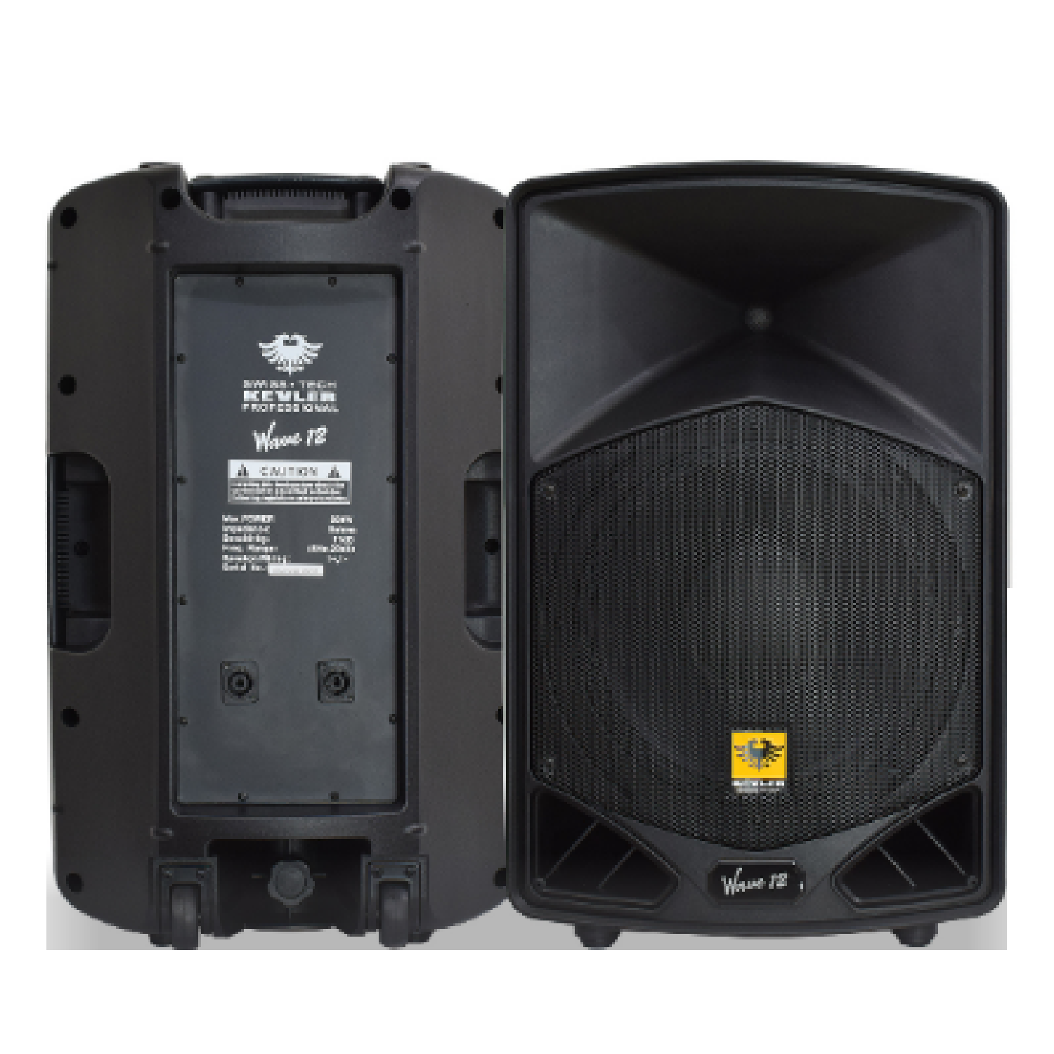 12 Inches 2 Way Bass Reflex Molded Loudspeaker 500W at 8 Ohms   WAVE 12 kevler