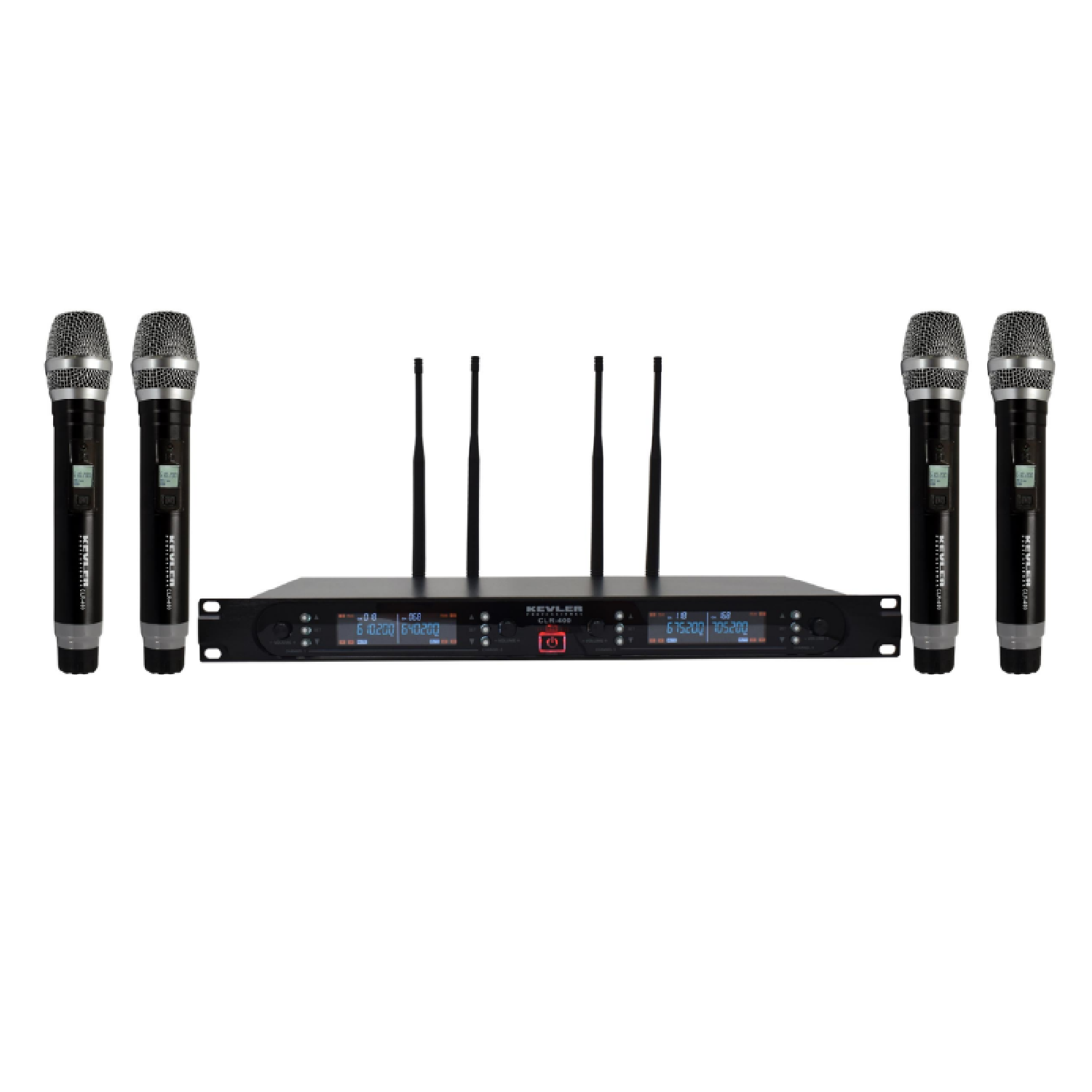 4 Channel UHF Wireless Handheld Microphone with 200 Selectable Frequencies 600 - 724 MHz   CLR400 kevler