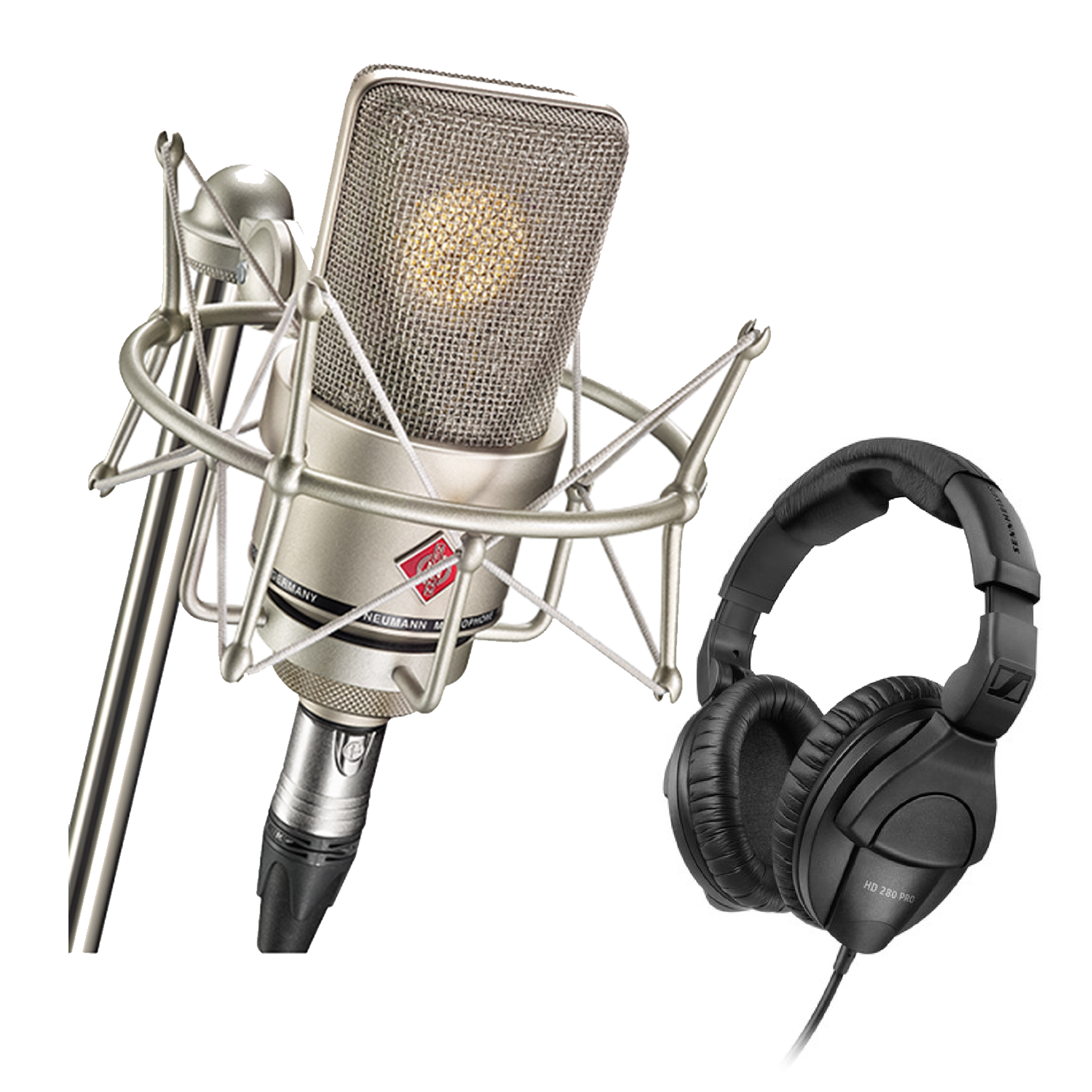 Large-Diaphragm Condenser Microphone (Studio Set, Nickel/Black) with Free Sennheiser HD280 Pro   TLM 103 Studio Set with free Sennheiser HD280 Pro neumann
