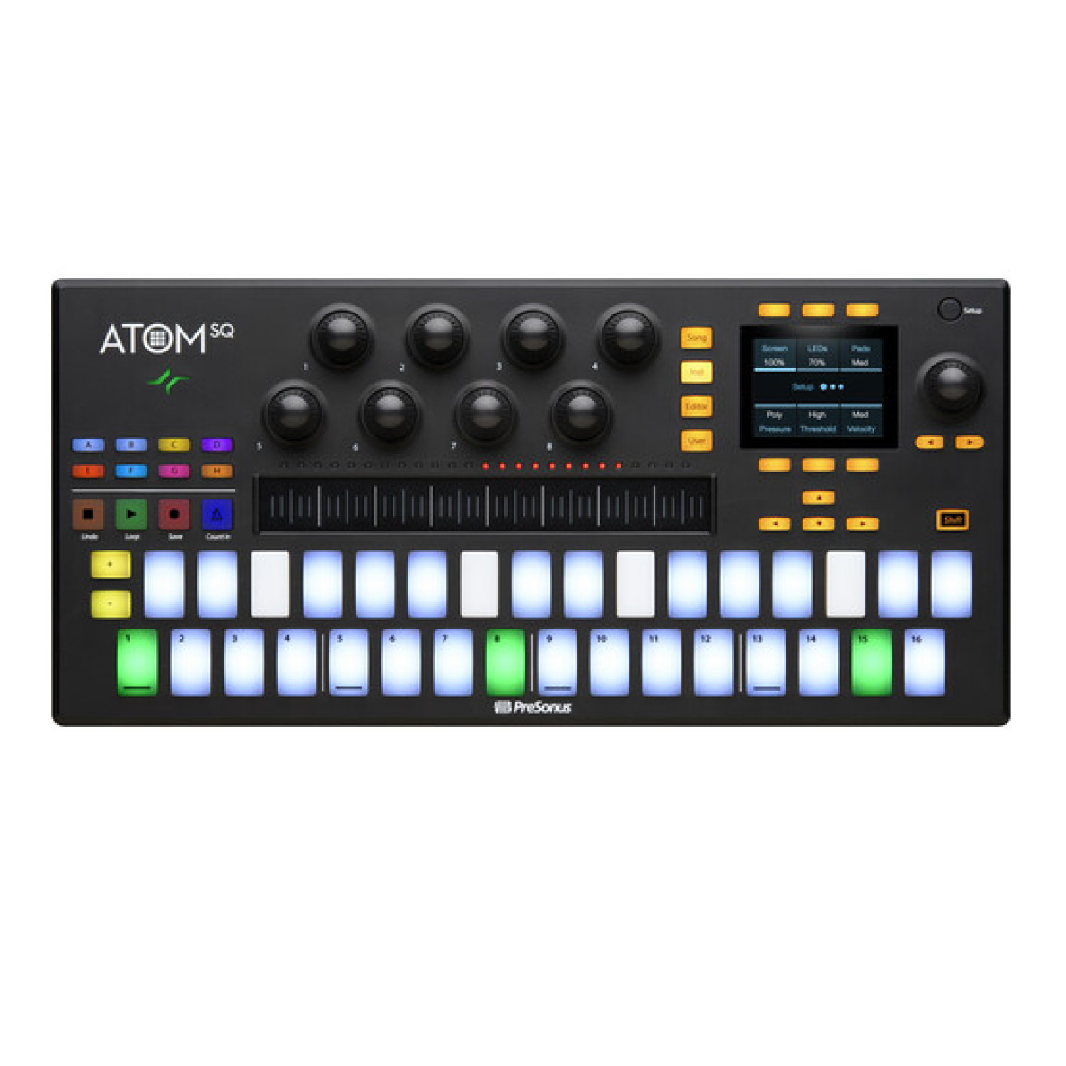 Hybrid MIDI Keyboard/Pad Performance and Production Controller   Atom SQ presonus