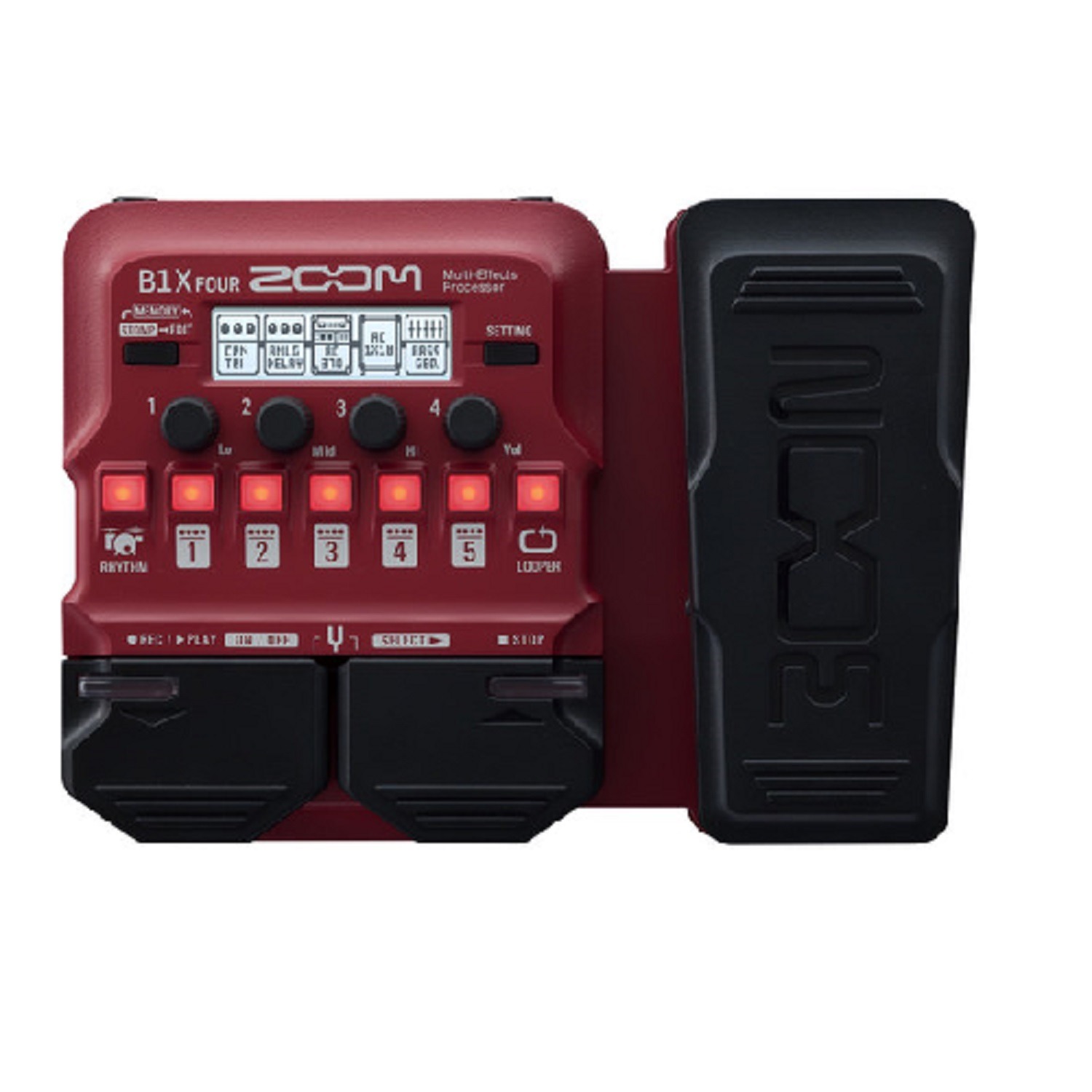 Bass MultiEffects Pedal with Expression Pedal, Zoom B1X Four