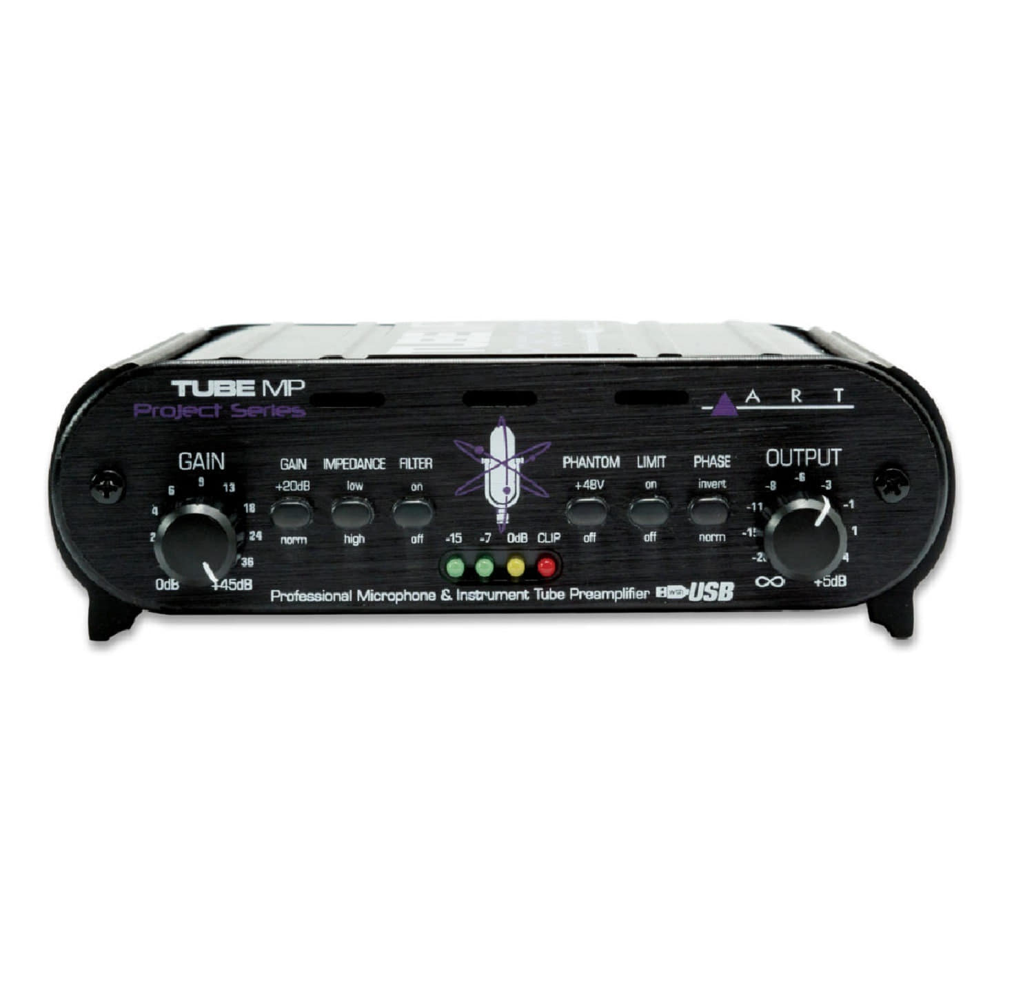 USB Tube Mic Preamp w/ Limiter and Selectable Input Impedence, ART Tube MP Project Series w/ USB