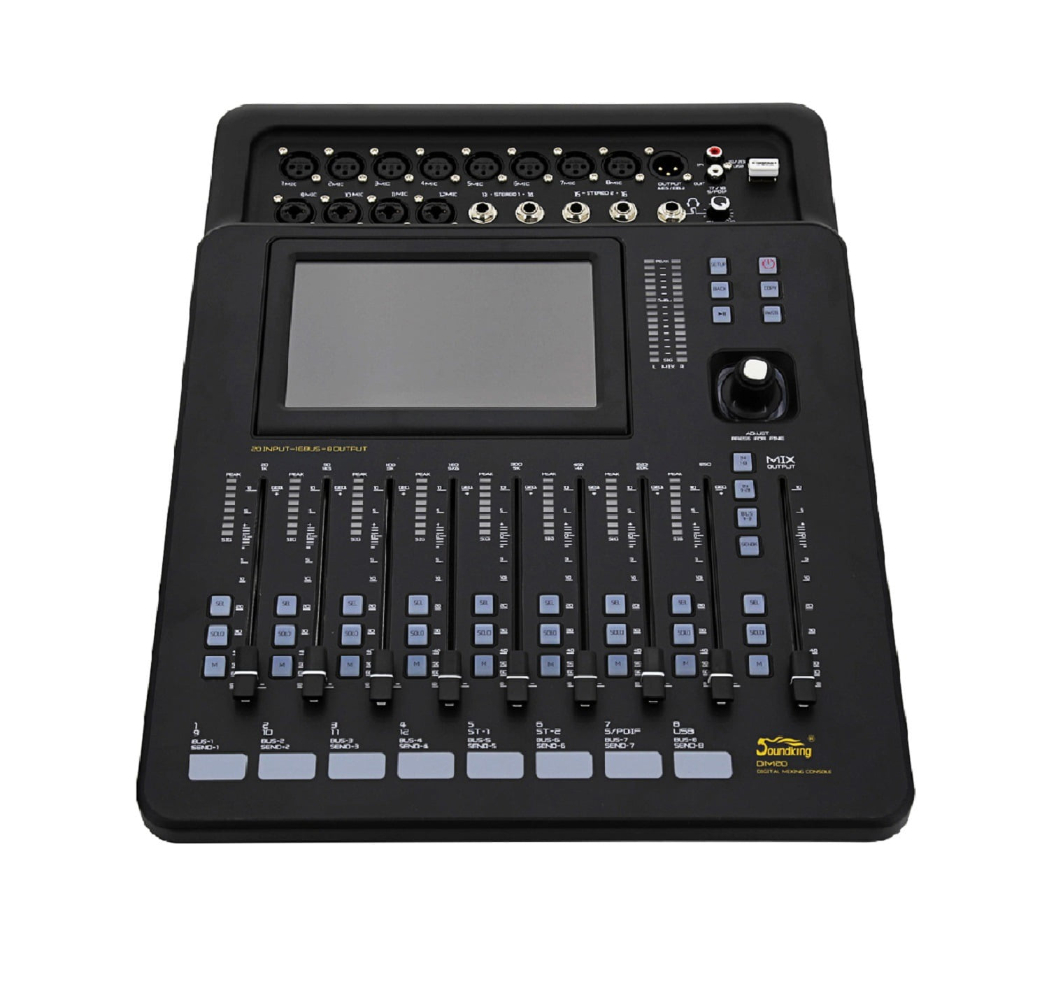 Digital Mixing Desk - 16 Input - 8 Output Touch Screen, Motorized Faders Soundking DM20