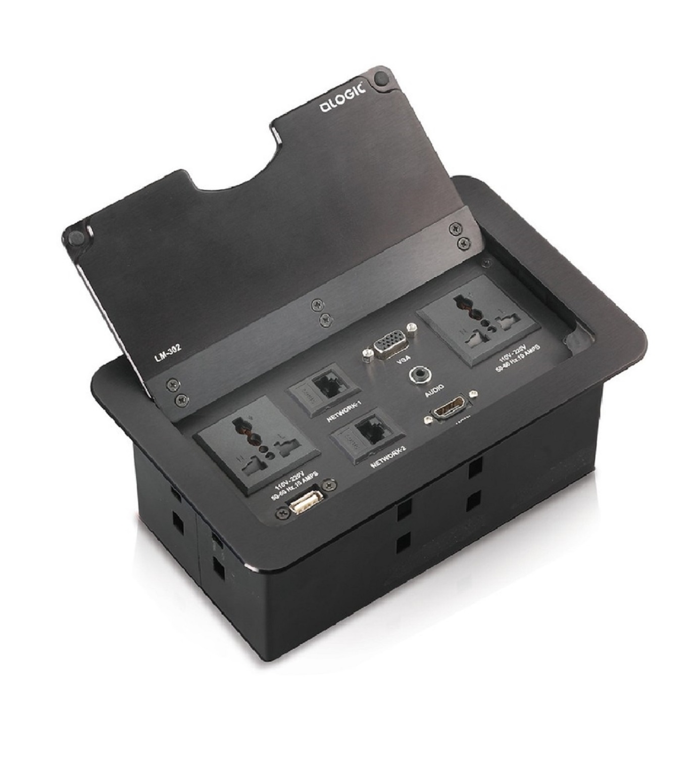 Logic AV LM 302 LOGIC Manual Desktop Box with RJ 45 x 2 / Audio