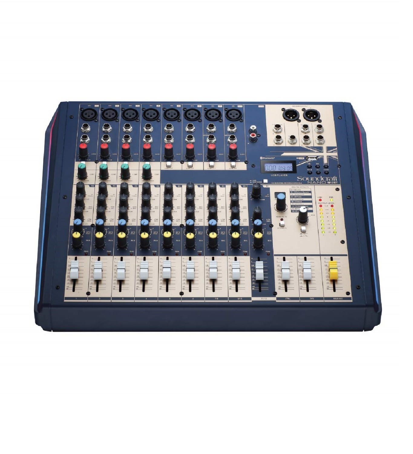 12-Channel Mixer with 8 Microphone/Line Souncraft Nano M12BT