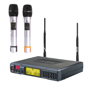 Diversity Wireless Receiver Transmitter with wireless Mic RX 966KB System jts