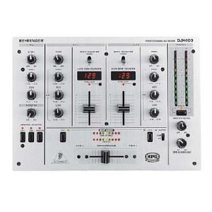 DJ MIXER 2 Channel with Beatcounter, 3 Kill Switch EQ, VCA Controlled Ultraglade Fader DJX 400 behringer
