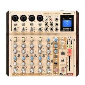 4-Mic/Line 2-Stereo Input Compact Mixer with DFX, Plus BT, TF Recorder and USB Interface AM 8GE