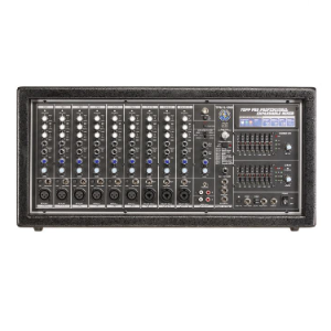 Top Box Powered Mixer 300 Watts RMS 10 Channels with DSP Section Effects 2 Units 15 Inch  2 Way Speaker   TPM 9.1000 topp pro