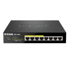D Link Unmanaged Gigabit Ethernet Switch 8 port, 10/100/1000Mbit/s PoE   DGS 1008P/E dlink