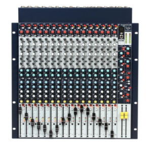 16 Channel Analog Mixer with 16 Mono Inputs, 6 Aux Outputs, Stereo Mix and Mono Sum Outputs, Rotatable Connector Pod, 8 Busses, Switchable Per-channel Phantom Power   GB2R 16CH soundcraft