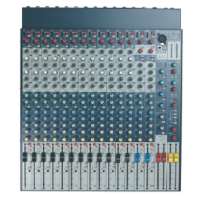 12 Channel Analog Mixer with 12 Mono Inputs, 2 Stereo Inputs, 6 Aux Outputs, Stereo Mix and Mono Sum Outputs, Rotatable Connector Pod, Switchable Per-channel Phantom Power   GB2R 12CH soundcraft