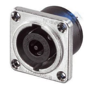 8 Pole Male Chassis Connector, Nickel Housing, Solder or 6.35mm Flat Tabs   NLT8MP neutrik
