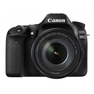 24.2 Megapixel APS-C CMOS Sensor 3.0 Inches 1.04m Dot Vari- Angle Touch Screen DIGIC 6 Image Processor Full HD 1080p Video Recording at 60 fps   EOS 80D (W) with 18 135 IS USM canon