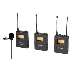 2 x Transmitters 1 x Receiver UHF Wireless Lavalier Microphone System 514 MHz - 596 MHz   UWMIC9 KIT2 saramonic