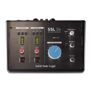2 In / 4 Out USB 2.0 C Audio Interface, 2 x SSL Microphone Preamps   SSL2+ Solid State Logic