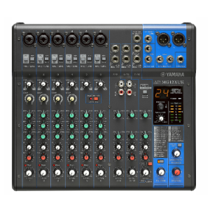 12 Channel Mixing Console; Max 6 Mic/ 12 Line Inputs (6 Mono + 3 Stereo)/ 1 Stereo Bus/ 1 AUX (incl. FX)   MG12XUK yamaha
