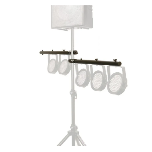 12 LED Pars Up to 6 Additional Pars U Mount Lighting Arms 29 Inches LSA7700P on stage stands
