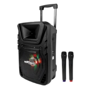 8 Inches 200W Portable Trolley Speaker with USB/SD FM Radio, Bluetooth with 2 Wireless Mic   PA 8 konzert