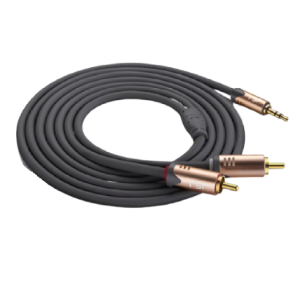 3.5mm Stereo Plug to 2 RCA Plug Cable 1.8M   JSJ 3322 jsj