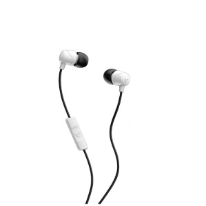 Wired in-Ear Noise-Isolating Earbuds with Microphone and Remote for Hands-Free Calls, Lightweight, Stereo Sound and Enhanced Base, Wired 3.5mm Jack JIB W/ MIC WD WHITE Skullcandy 