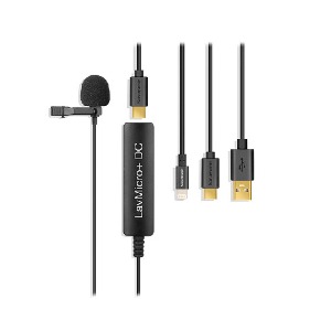 Digital Lavalier Microphone for iOS/Android Devices and Mac/Windows Computers, Saramonic LavMicro+DC